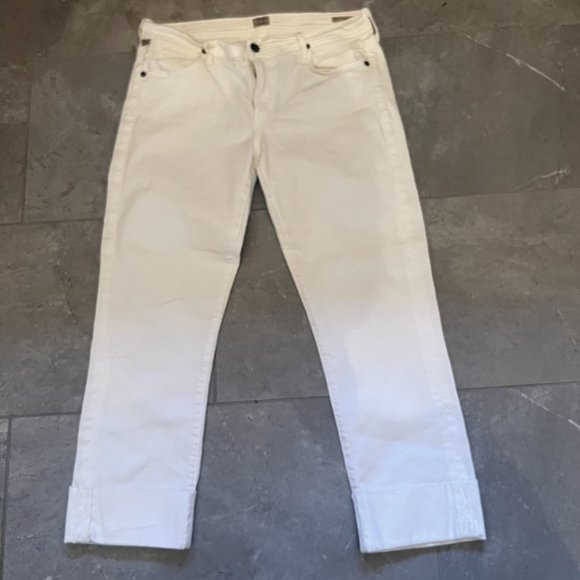 Citizens of Humanity white denim cropped jeans, size 30 - Picture 3 of 10